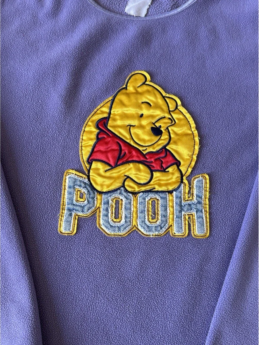 Vintage Y2K Disney Winnie the Pooh Purple Fleece Pajama Top Womens XL 1X